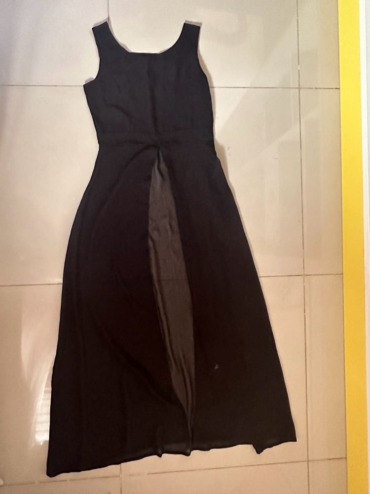 Black Slit Kurta