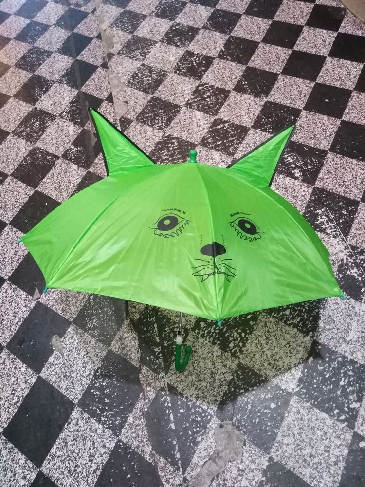 Green Umbrella For Kids