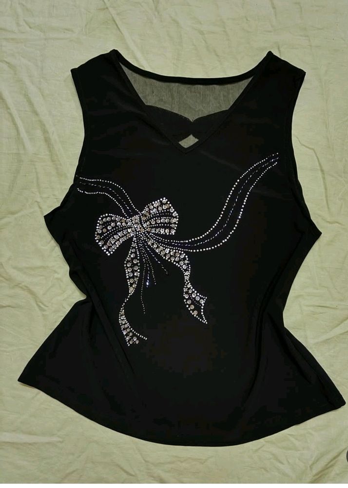 Bow Sequin Top