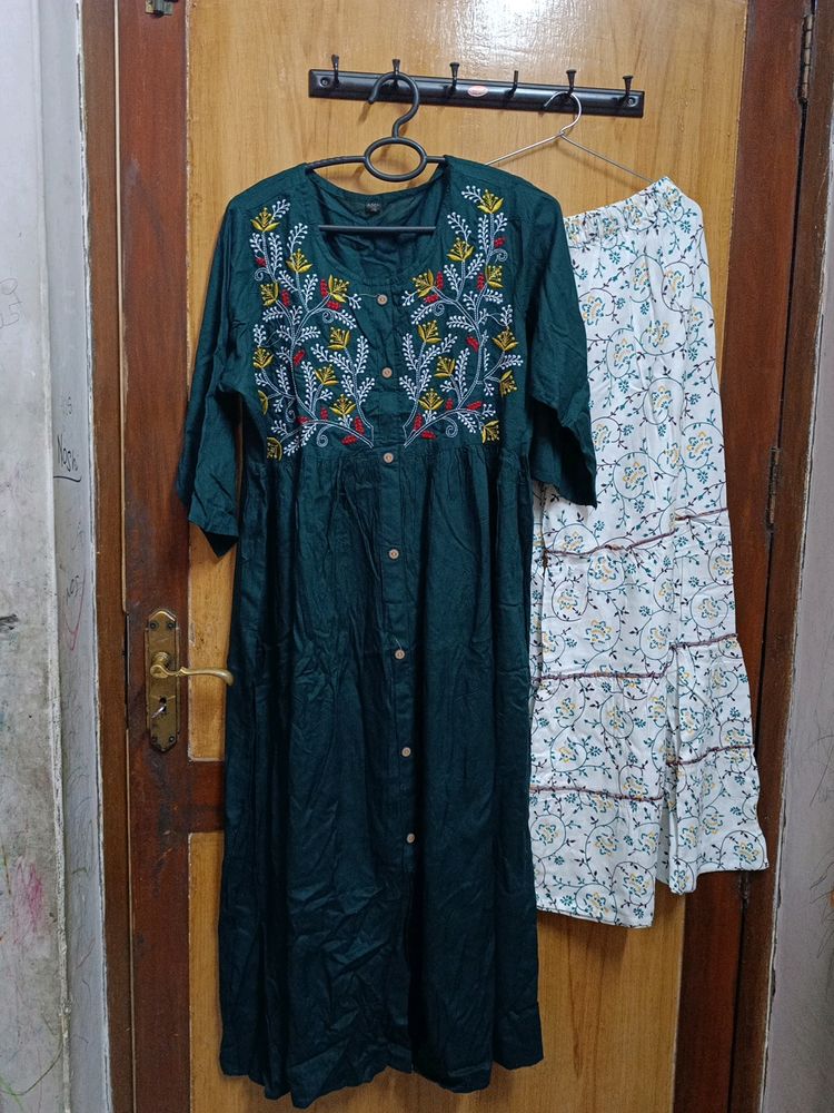 New Naira Cut Kurti With Sharaa