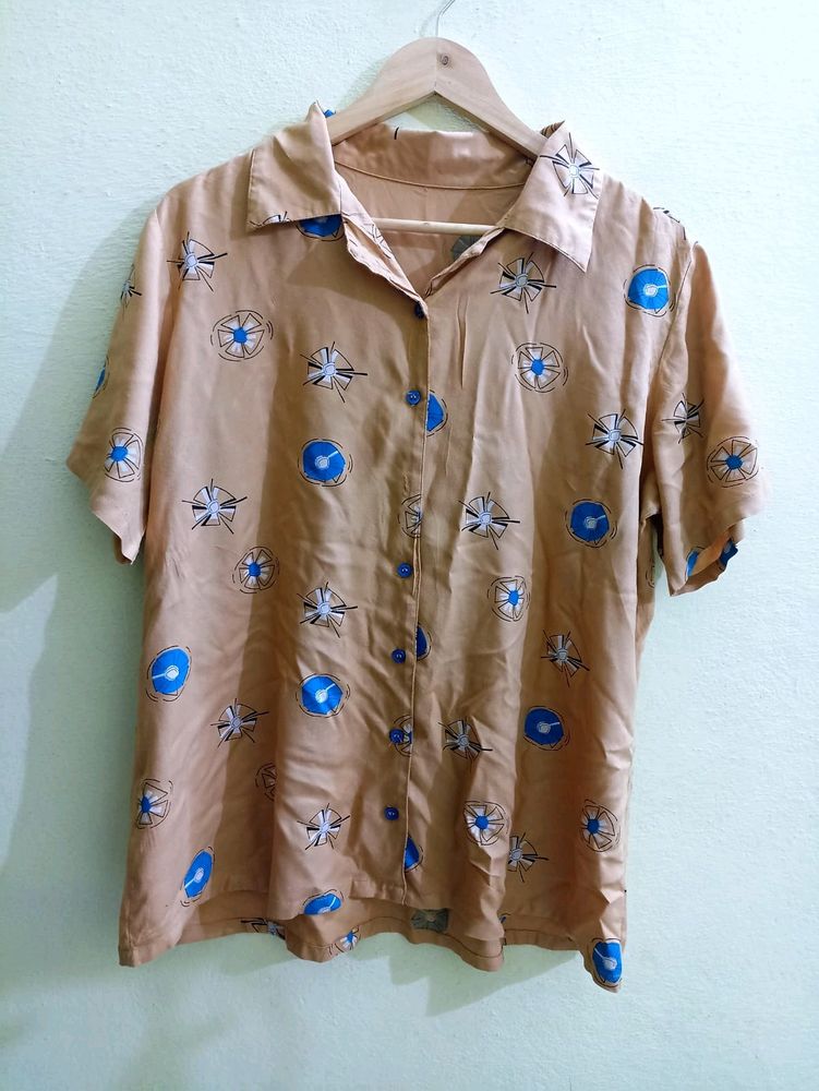 Branded Cotton Oversized Shirt