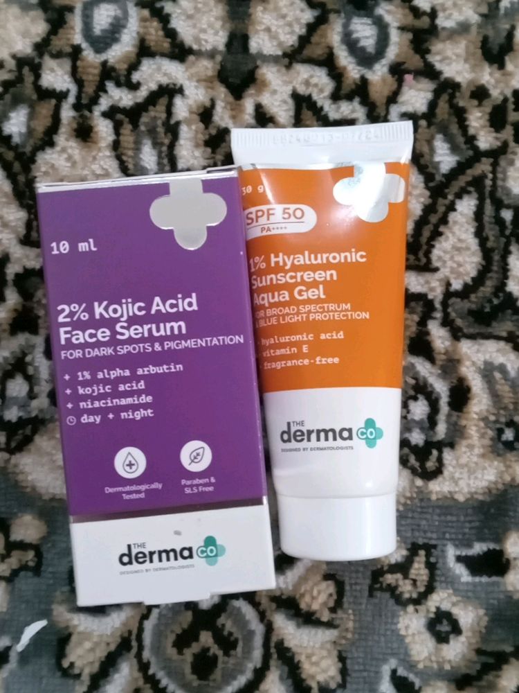 Kojic Serum And Sunscreen