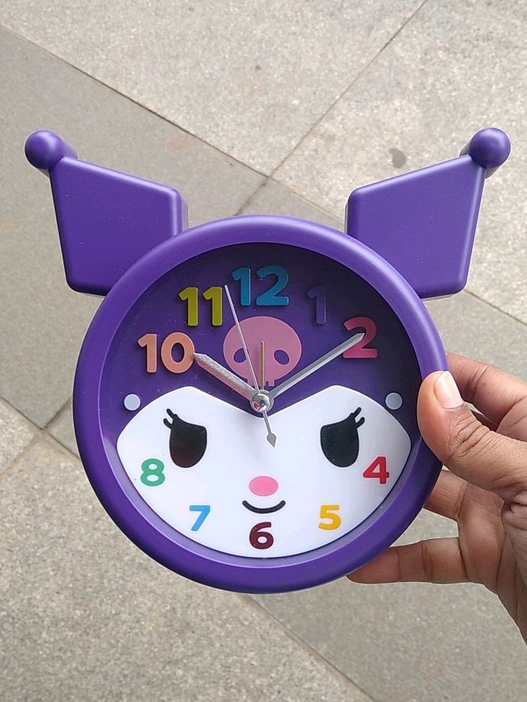 Cute Kuromi Table Clock - 1 Piece - Purple