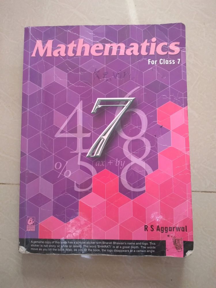 7th Std Maths Textbook RS Aggarwal