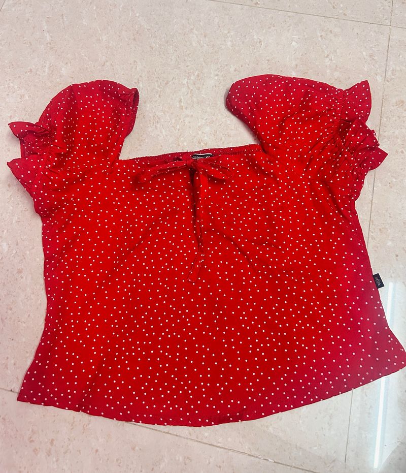 Red Roaster Crop Top