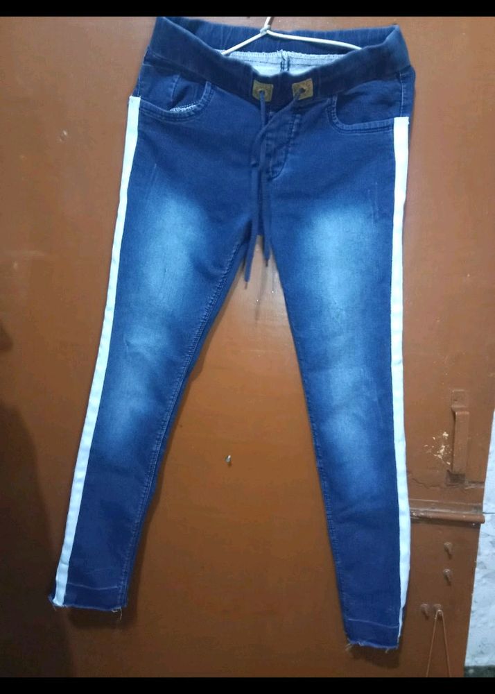 Woman Blue Jeans
