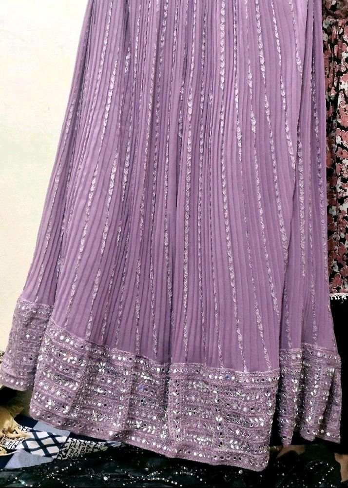 Fix Price Latest Lavender Heavy Mirror Work Lehnga