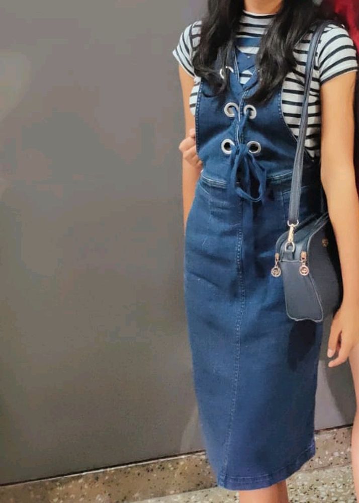 Denim Bodycon Midi Dress