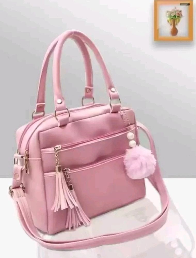 Pink hand bag