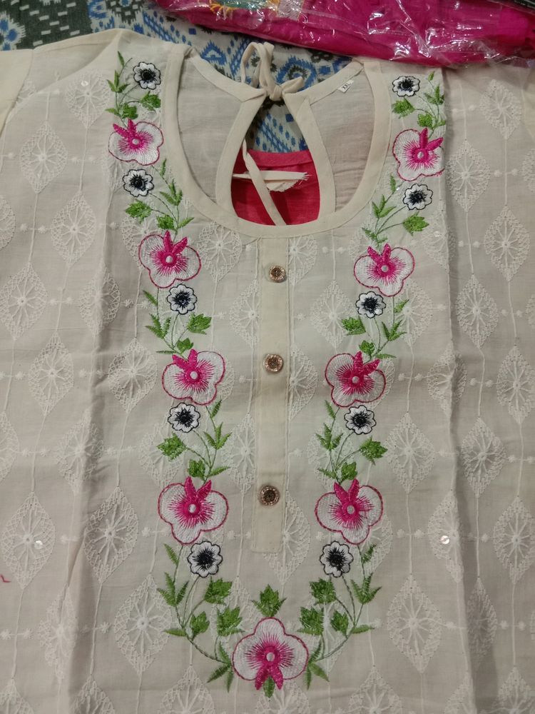 Pure Cotton Chikon Kurti