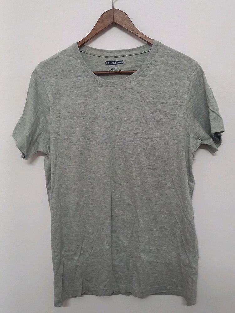 Grey/gray T-shirt | Half Sleeve | Women | Size: L