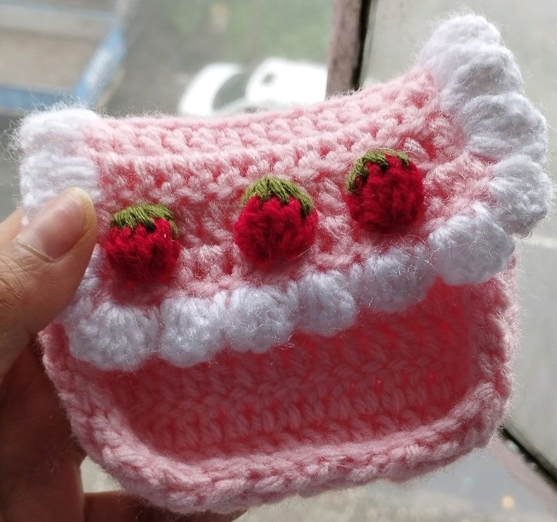 Crochet Strawberry Wallet🍓