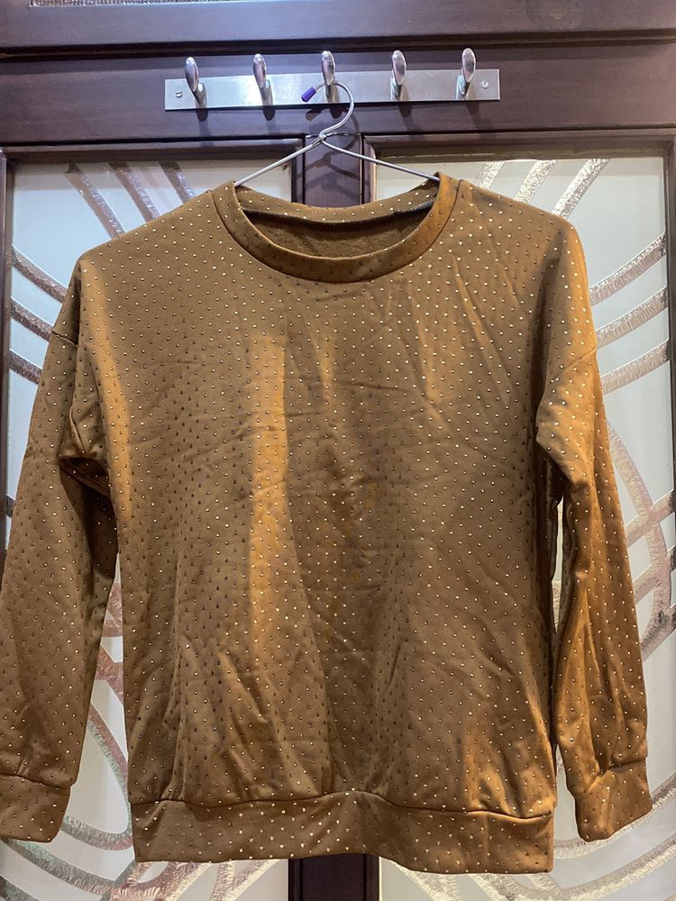 Shimmer Brown Sweater