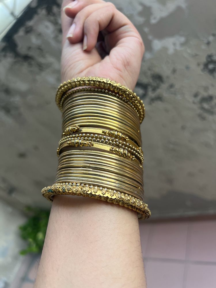 Golden Bangles Set