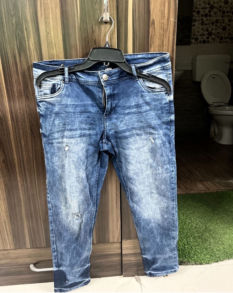 New Nuon Reliance Trends Blue Ripped Jeans