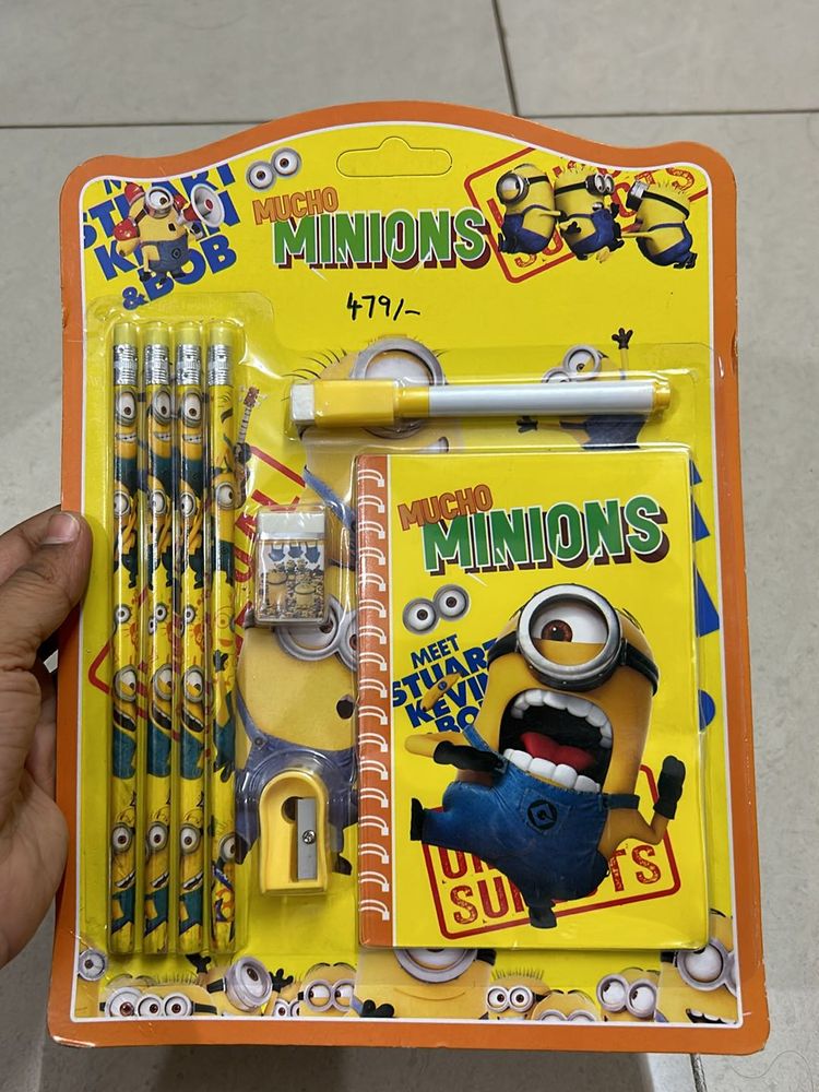 NEW MINIONS KIDS STATIONERY SET