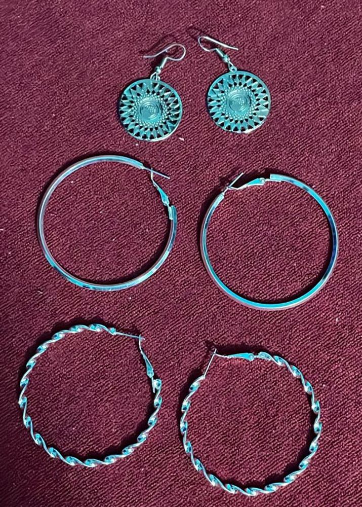 3 Pair Of Earrings