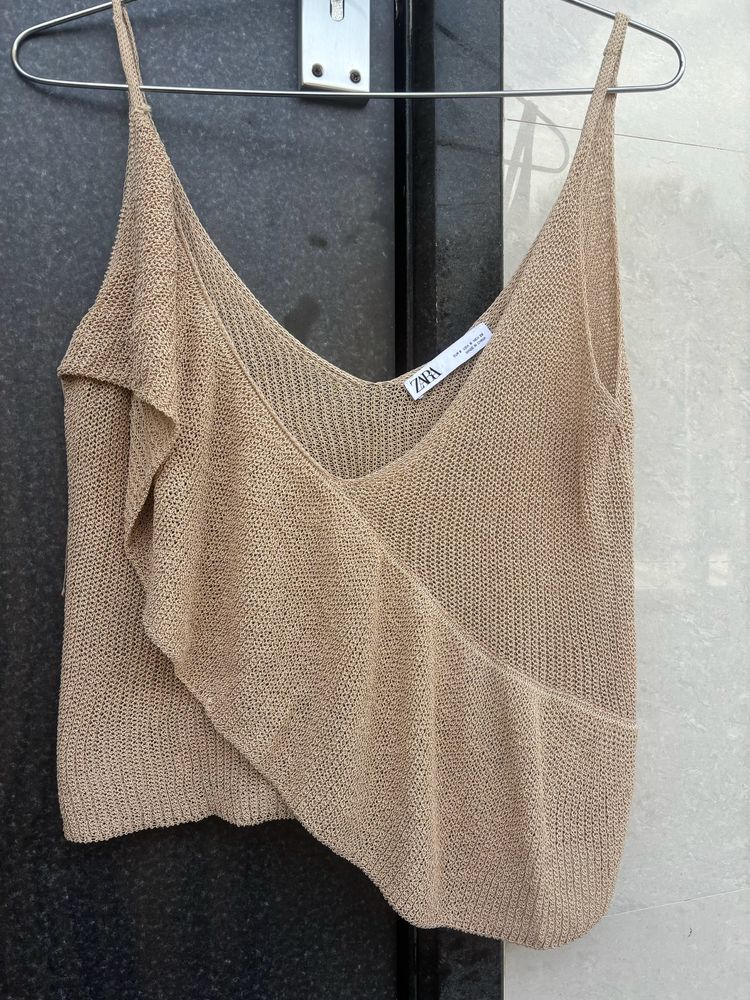 Zara Womens Crochet Crop Top