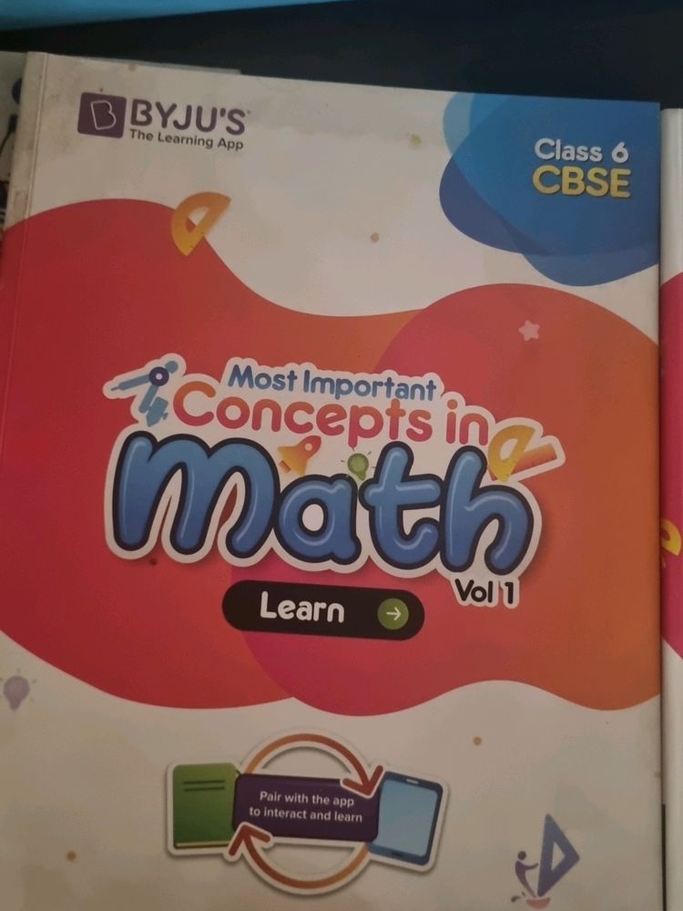 Byju Maths Books Class 6th Cbse Set Of 2