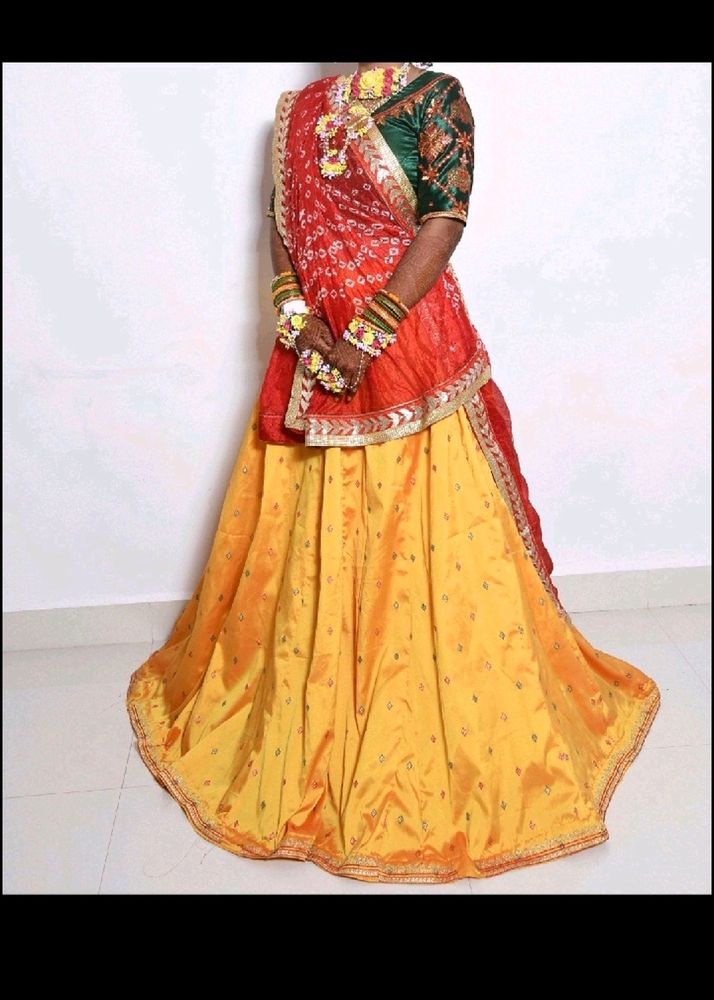 Yellow Lehenga Choli Free 5 Dilivery Bag