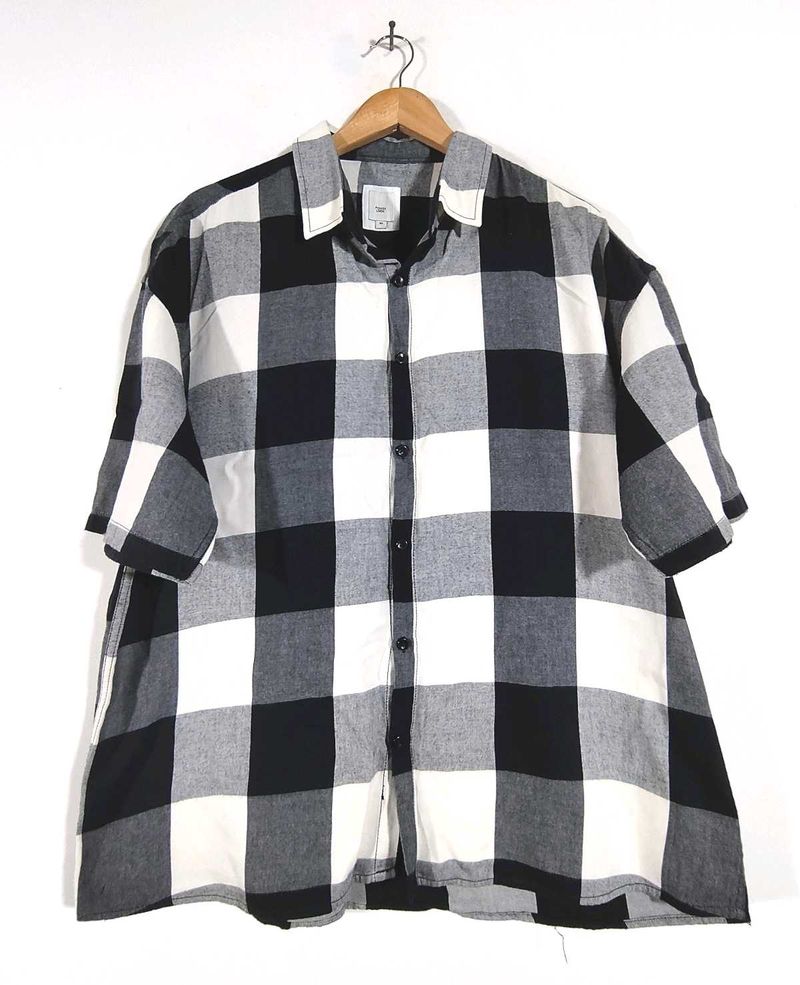 Black And White Checks Shirt (Men's)