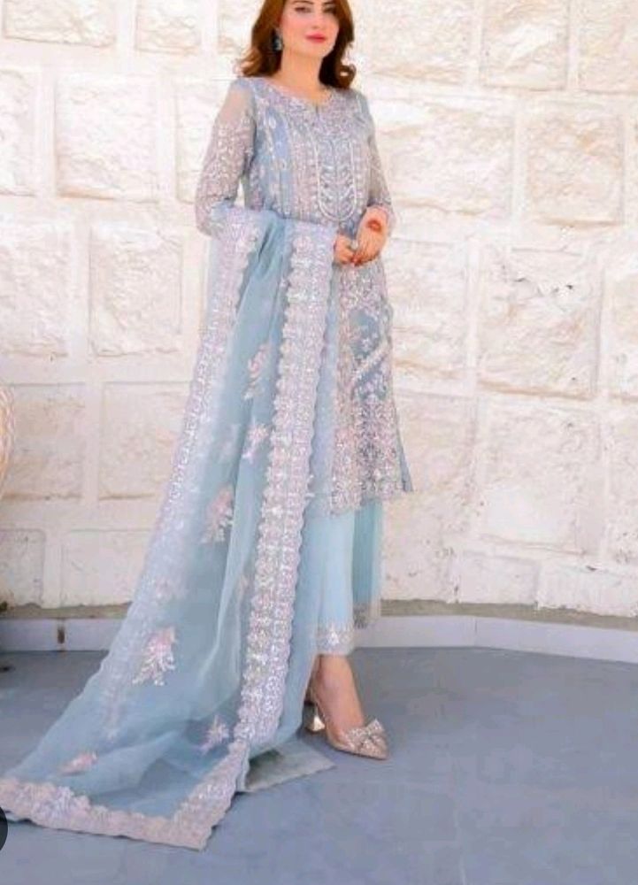 Blue Diamond Pakistani Dress 💎