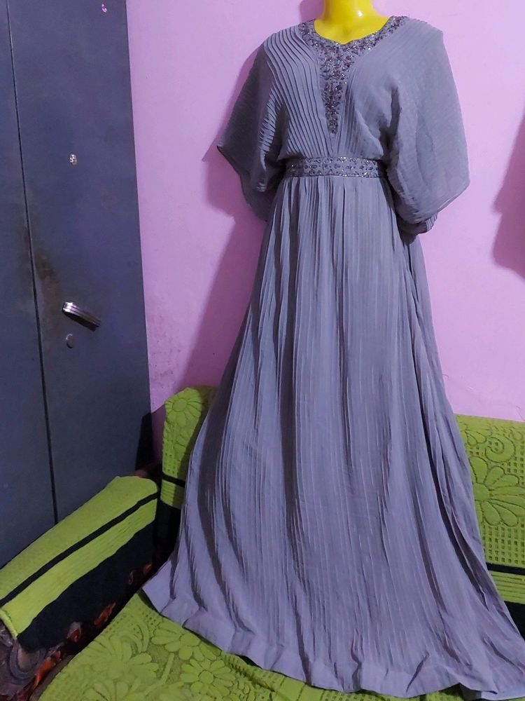 grey long frock