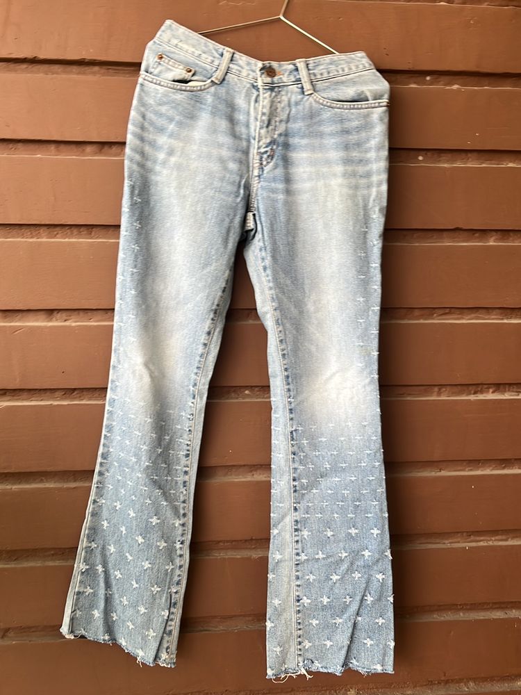 Bootcut Self Design Jeans