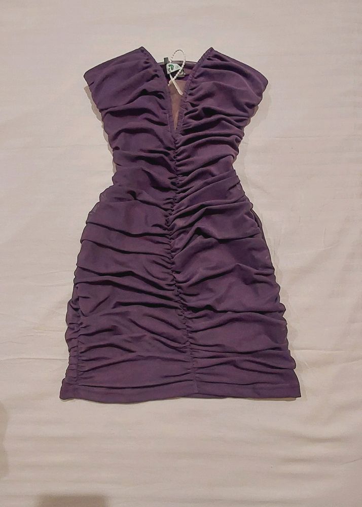 Strapless Ruched Dress