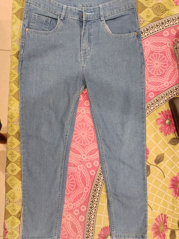 Blue Colour Jeans For Women And Girls