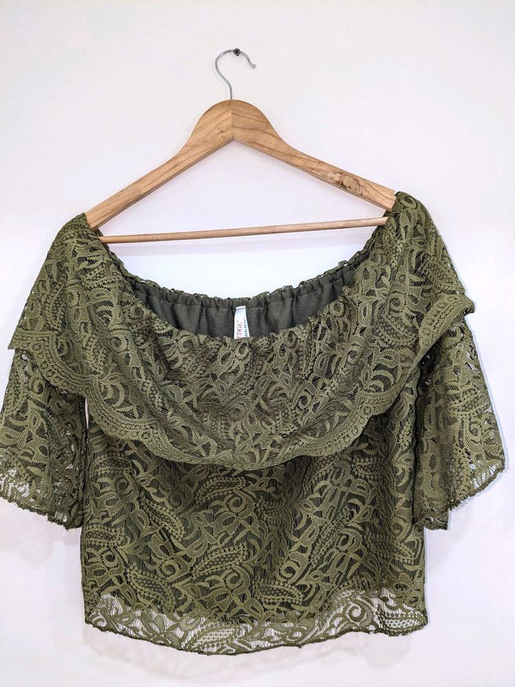 Limited: Off Shoulder Net Top!!