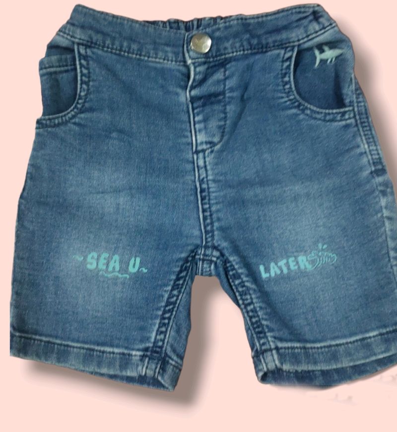 ¾ Jeans Shorts For Baby Boy