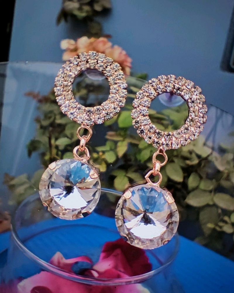 Circle Rose Gold Earrings Ad