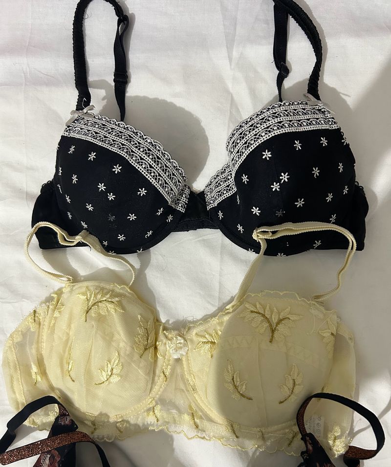 Vintage Embroidered Bra