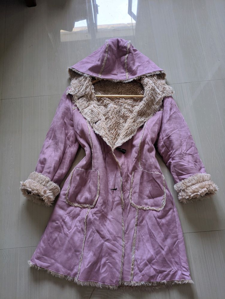 Women Suede Fur Coat