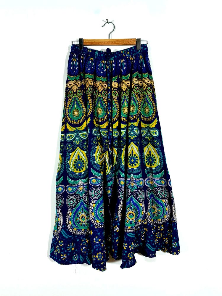 Navy Blue Printed Palazzo Pant For Women's