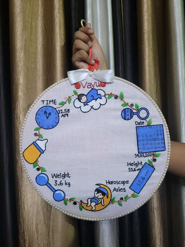 Baby Foot Print Embroidery Hoop
