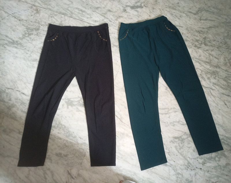 Combo Of 2 Polyester Soft Trouser Pant Set