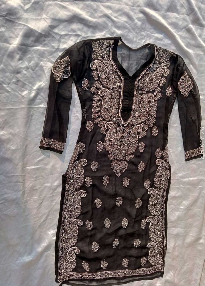 Lucknowi Work With  Gota Patti  Chikankari Kurta