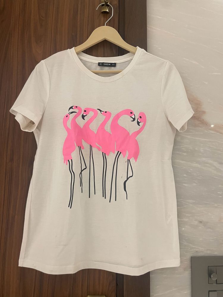 Shein Flamingo Tshirt In S