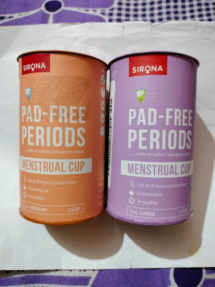 Sirona Pad Free Period Menstrual Cup Pack Of 2