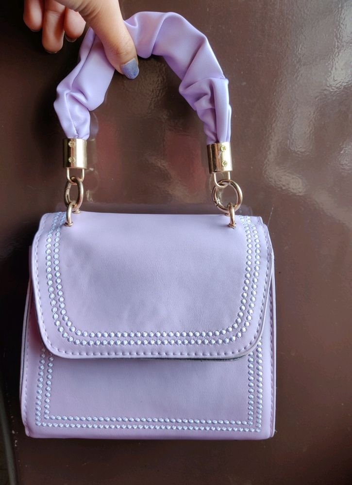 Shoulder Hand Bag - Lilac Purple