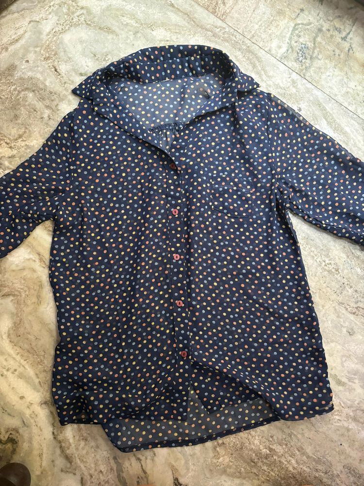 Net Dotted Shirt