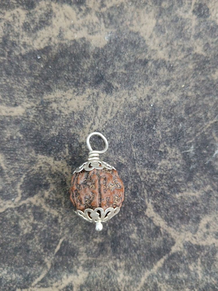 Original Silver And Rudraksha Locket