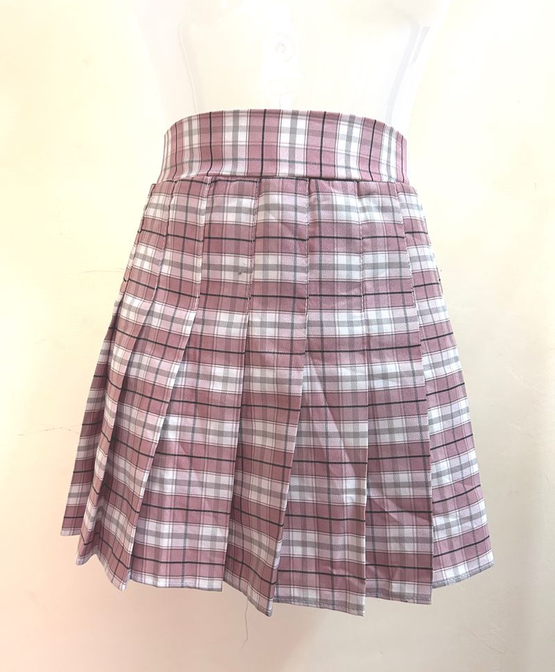 Pink Tennis Pleated Skirt