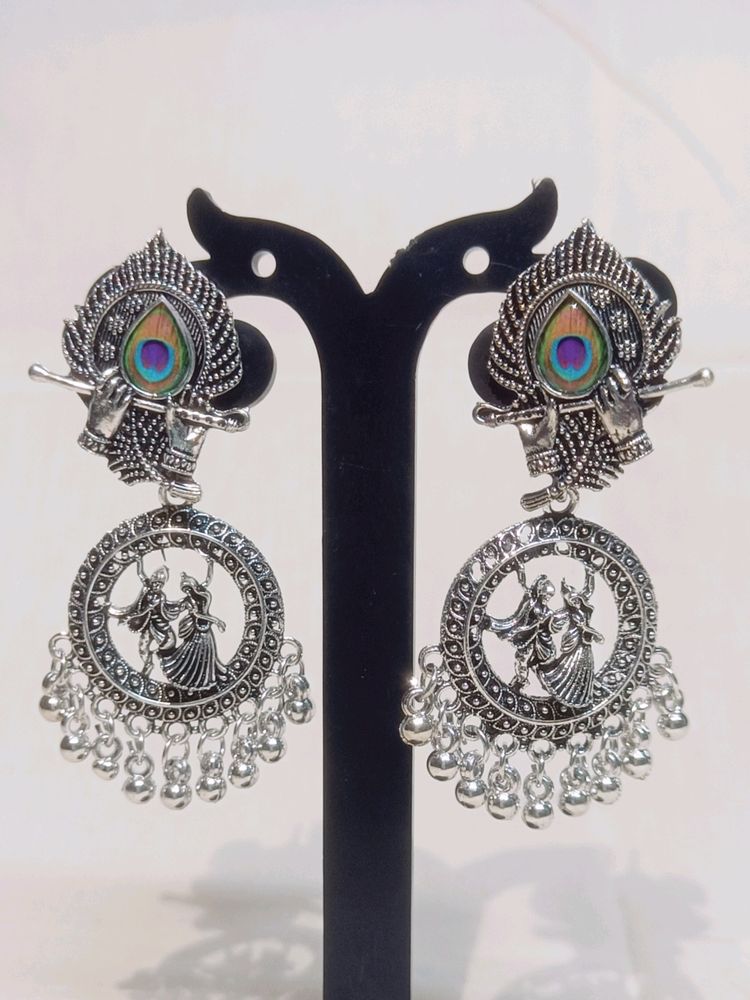 "Diwali Offer" - Big Radha Krishna Earrings