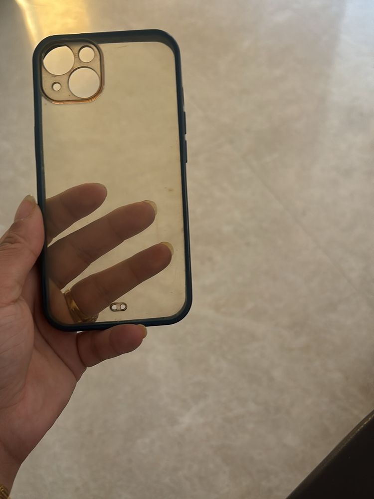 Transparent Navy Blue Phone Case