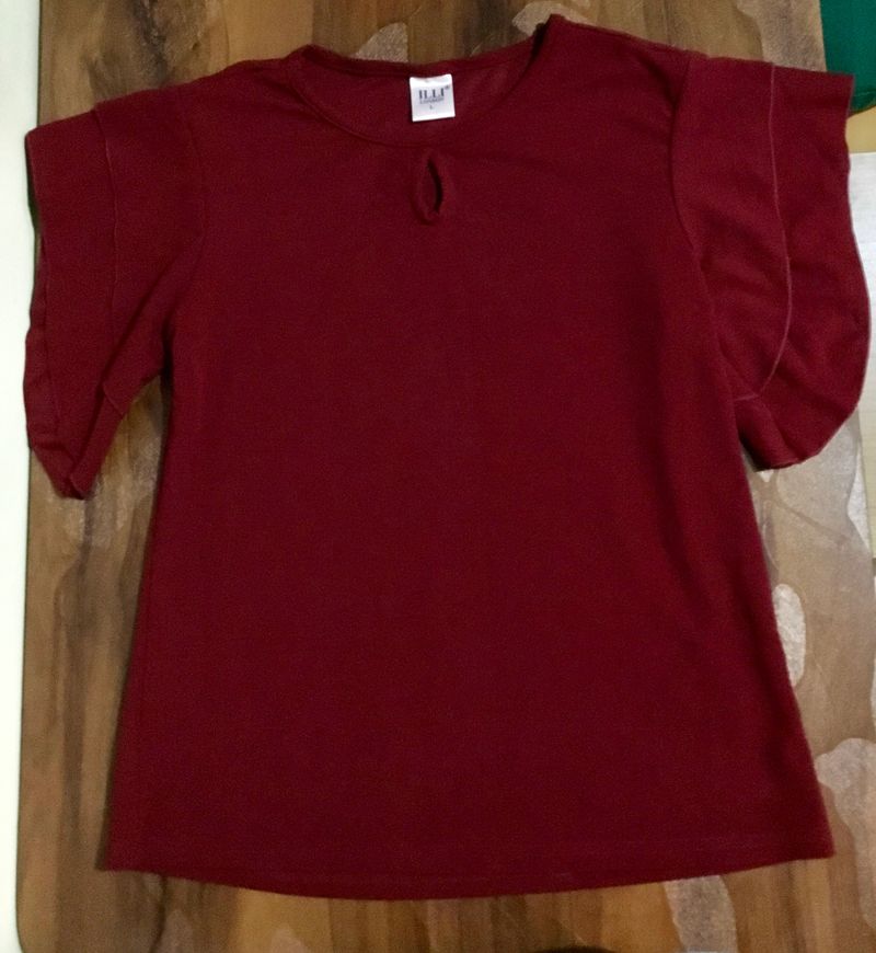 ILLI LONDON MAROON TOP