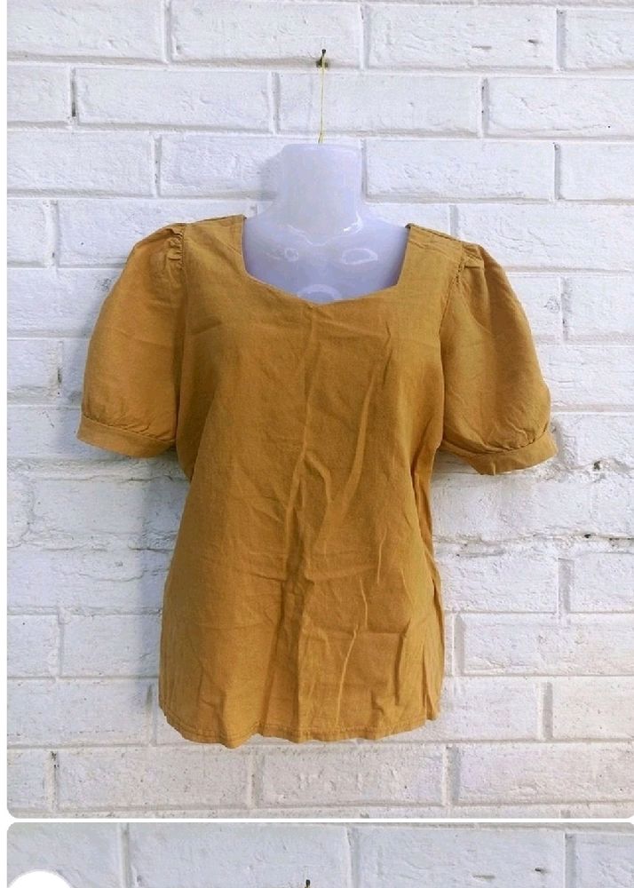 Korean Mustard Color Top