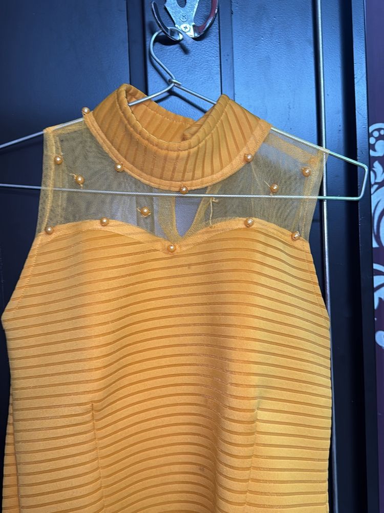 Yellow Party Wear Top